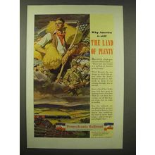 1944 Pennsylvania Railroad Ad - The Land of Plenty