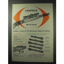 1964 Leupold M8-2X Scopes Ad - Winchester 94 Carbine
