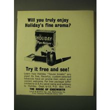 1964 House of Edgeworth Holiday Pipe Mixture Ad - Will you truly enjoy