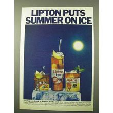1971 Lipton Tea Ad - Puts Summer on Ice