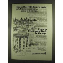 1972 Continental Bank Ad - Major Business Centers