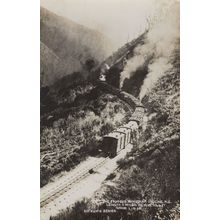 Train At Rimutaka Incline New Zealand Old Real Photo Postcard