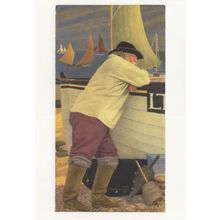 Southwold Fisherman Joseph Southwell Painting Postcard