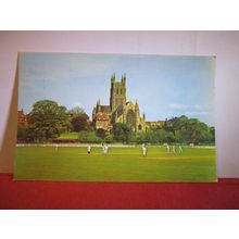 CATHEDRAL FROM THE CRICKET GROUND, WORCESTER. used postcard PT10705 1973 pm =