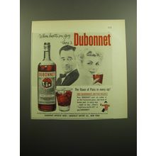 1957 Dubonnet Aperitif Ad - Where hearts are gay.. there's Dubonnet