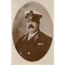 Navy Senior Uniform Man Badges WW1 Hand Signed Military Old Postcard