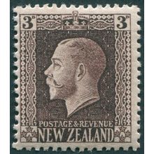 New Zealand 1915 3d chocolate Perf 14x13½ SG420 MNH