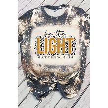 Multicolor LIGHT Letter Leopard Print Color Block Short Sleeve Top