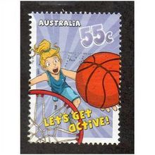 AUS 2009 55c 'LETS GET ACTIVE' FINE USED (EBID29-093)