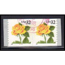 Used 3054 32c Yellow Rose Very Fine CNP Left 8888 PA1915