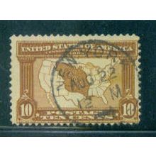 Used 327 10c Map of Louisiana Purchase Average Plus C0266