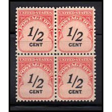 J88 1/2c Postage Due Fine MNH Blk/4 O7048