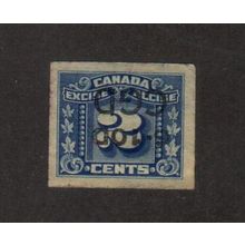 FX98 - #CGD, Dec. 1936 (Tobacco Overprint) - Canada Excise Tax Revenue Stamp
