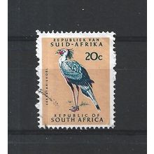 SouthAfrica.SG208 20c Secretary Bird.Variety Unchecked.Fine Used.Aug25q