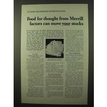 1968 Merrill Lynch Ad - Food For Thought
