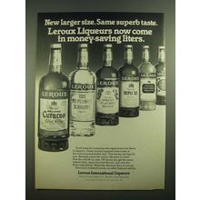 1980 Leroux Liqueurs Ad - Larger Size Same Superb Taste