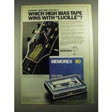 1980 Memorex High Bias Cassette Ad - Wins With Lucille