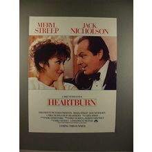 1986 Heartburn Movie Ad, w/ Meryl Streep & Jack Nicholson!
