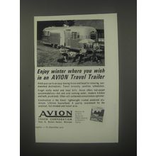 1963 Avion Travel Trailer Ad - Enjoy winter where you wish