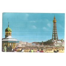 BLACKPOOL TOWER FROM THE NORTH PIER , LANCASHIRE used postcard 1963 postmark =