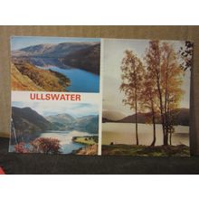 multiview, ULLSWATER, CUMBRIA used postcard.by Sanderson & Dixon 1986 pm =