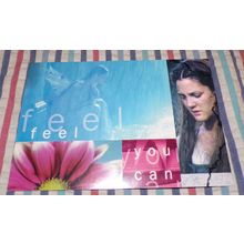 DREW BARRYMORE 1999 EVER AFTER " FEEL YOU CAN" POST CARD
