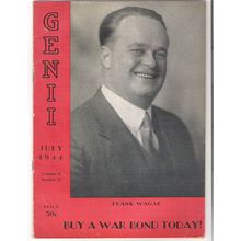 Vintage Genii Magazine for Magicians Volume 8, Number 11, July, 1944 Frank Wagar