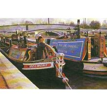 Northamptonshire STOKE BRUERNE Top Lock Postcard (Shepperton Swan 5)
