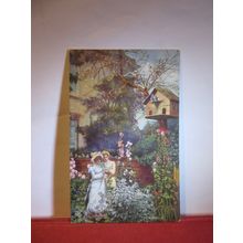 ALL IN A GARDEN FAIR unused antique postcard, Raphael Tuck & Sons 'Oilette' =
