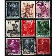 SCHWEIZ SWITZERLAND [1941] MiNr 0377-85 ( O/used )