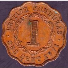 1971 Belize (British Honduras) 1 Cent Coin