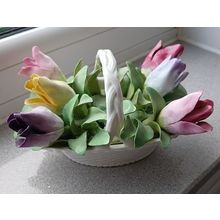 Crown Staffordshire Flower Posy Basket Ornament. Limited edition No. 254, Boxed