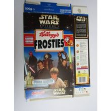 Kellogg`s Frosties 1999 Star Wars Cereal Box Statuettes Box only 500g