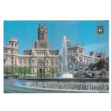 MADRID, used vintage postcard. 1987 postmark =