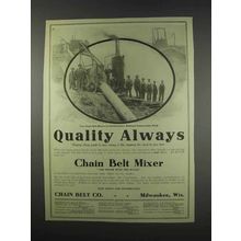 1913 Chain Belt Mixer Ad - Quality Always