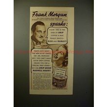 1938 Maxwell House Coffee Ad w/ Frank Morgan - Rich!!