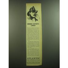 1945 Atlantic Mutual Insurance Company Ad - Smoke Eater's Lingo