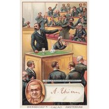 Adolphe Thiers French Statesman Printed Signed Bendorps Postcard Antique Card