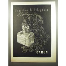 1953 Caron Bellodgia Perfume Ad - Le parfum de l'elegance