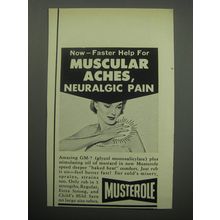 1957 Musterole Analgesic Rub Ad - Now - faster help for muscular aches