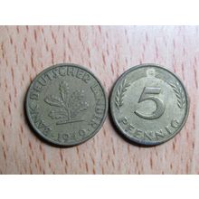 1949g 5 Pfennig Germany Coin