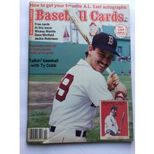 October 1988 Baseball Cards Magazine - Mike Greenwell Cover + 3 Uncut Insert Car