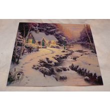 EVENING GLOW CHRISTMAS COTTAGE X PROMO CARD BY THOMAS KINKADE 5X7 POST CARD