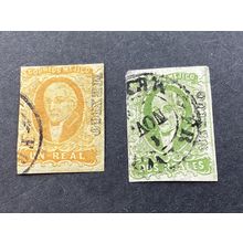 ICOLLECTZONE Mexico #1 pair F/VF used rare in pair format