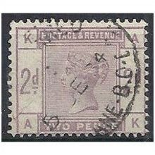 1883 SG189 2d Lilac Fine Used Check Letters "AK" .. .