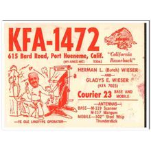 kfa-1472 herman wieser port hueneme cal 1960s cb qsl vintage postcard4