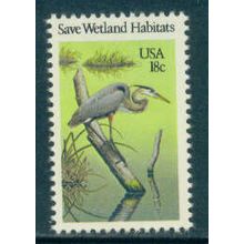 1921 18c Great Blue Heron Fine MNH MA0856