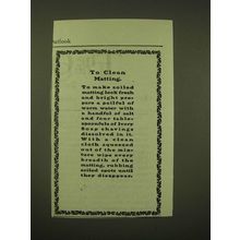 1902 Ivory Soap Ad - To clean matting