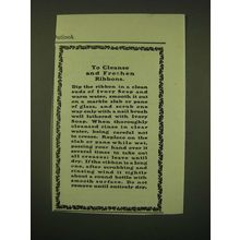 1902 Ivory Soap Ad - To cleanse and freshen ribbons