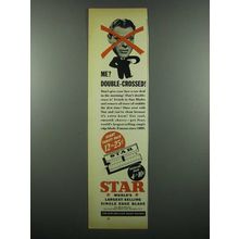 1939 Star Blades Ad - Me? Double-Crossed!